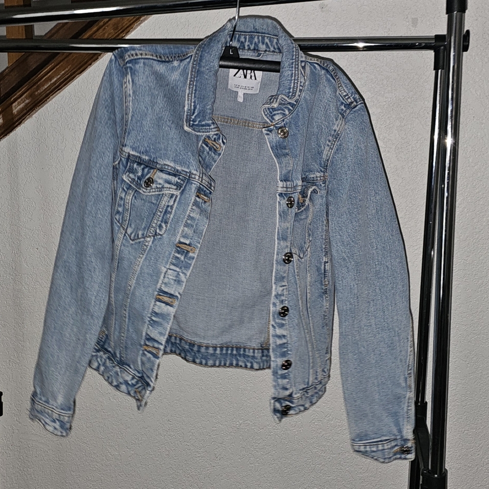 Zara Denim Jacket Basic Dept Jean Jacket Womens S… - image 5